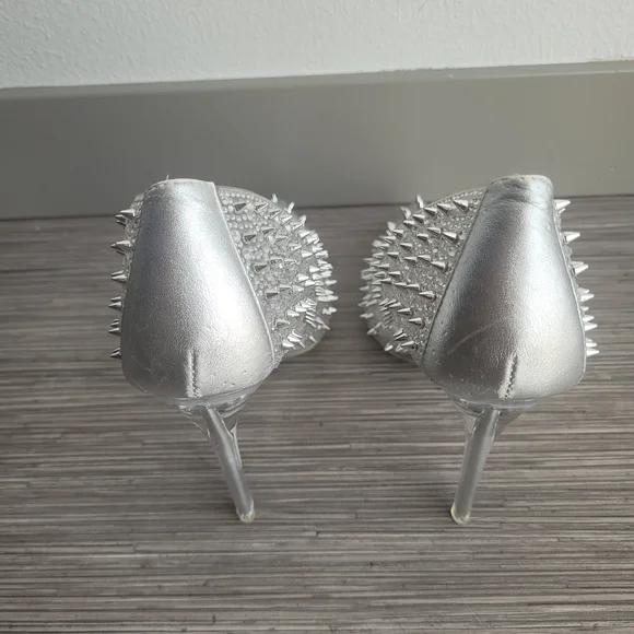 NWT Steve Madden Clear Rhinestone Studded Pointed-Toe Pumps - Picture 6 of 9